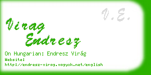 virag endresz business card