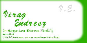 virag endresz business card